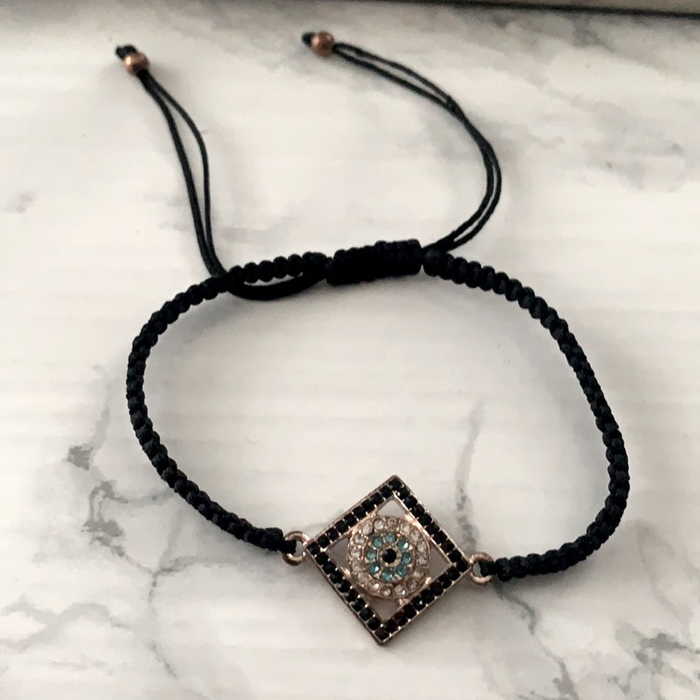Evil eye adjustable bracelet
